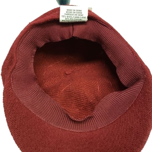 Nine West Womens Hat Cap 70% Wool 30% Polyester Maroon Cranberry New - Picture 6 of 9